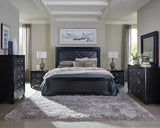 Coaster Penelope Bedroom Set Midnight Star and Black Eastern King Set of 4