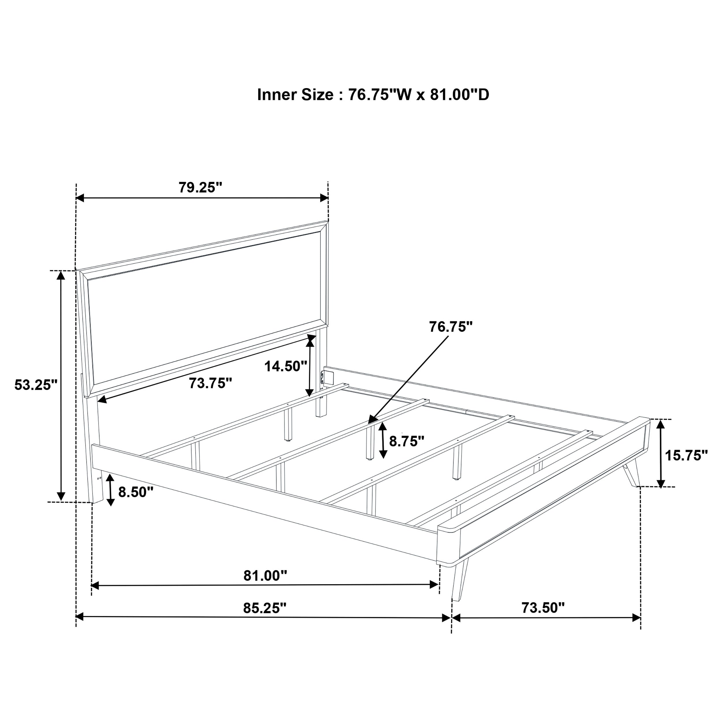 Coaster Janelle Panel Bed White Cal King