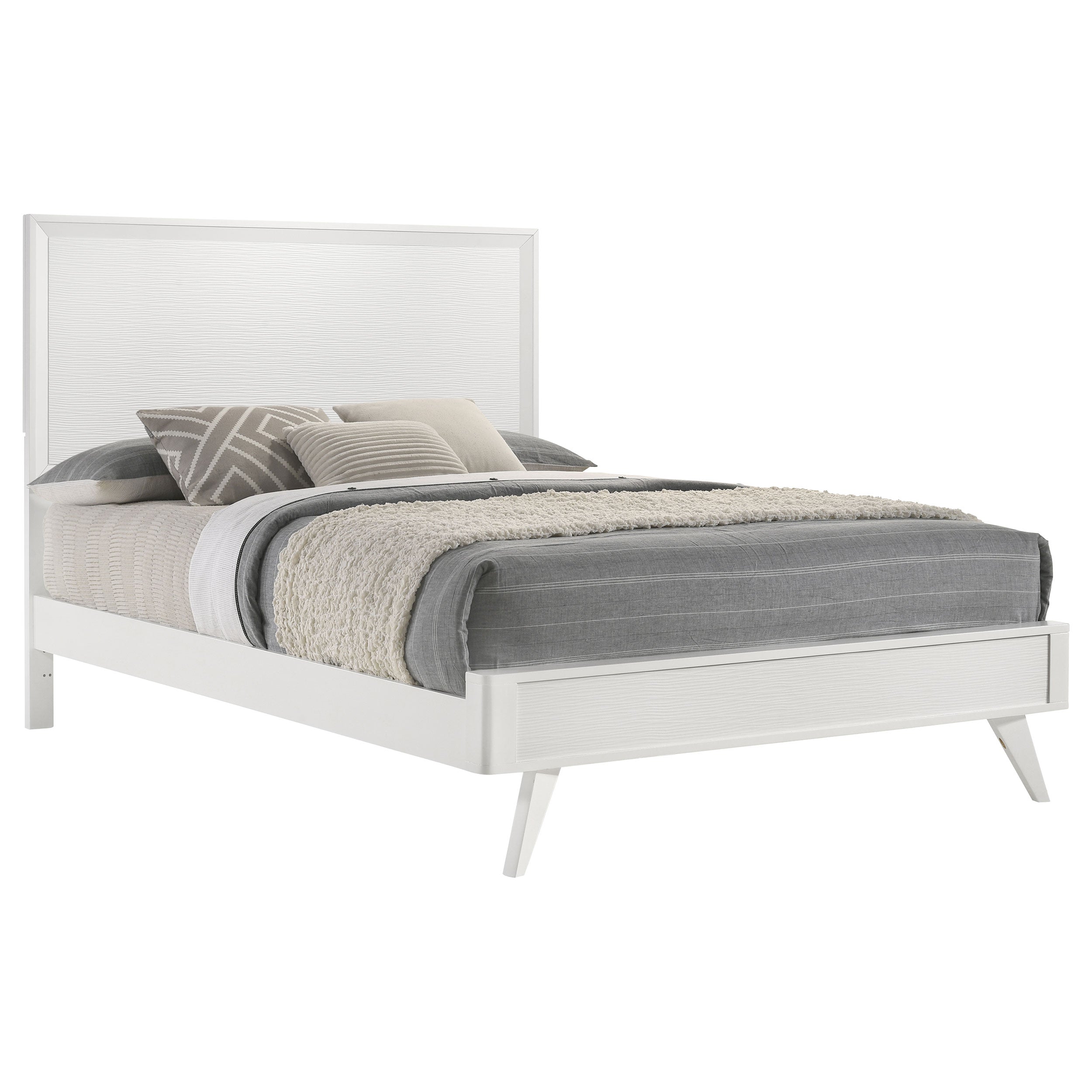 Coaster Janelle Panel Bed White Cal King