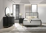 Coaster Arini Bedroom Set Black and Grey Eastern King Set of 4