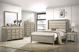 Coaster Giselle Panel Bedroom Set Rustic Beige Eastern King Set of 5