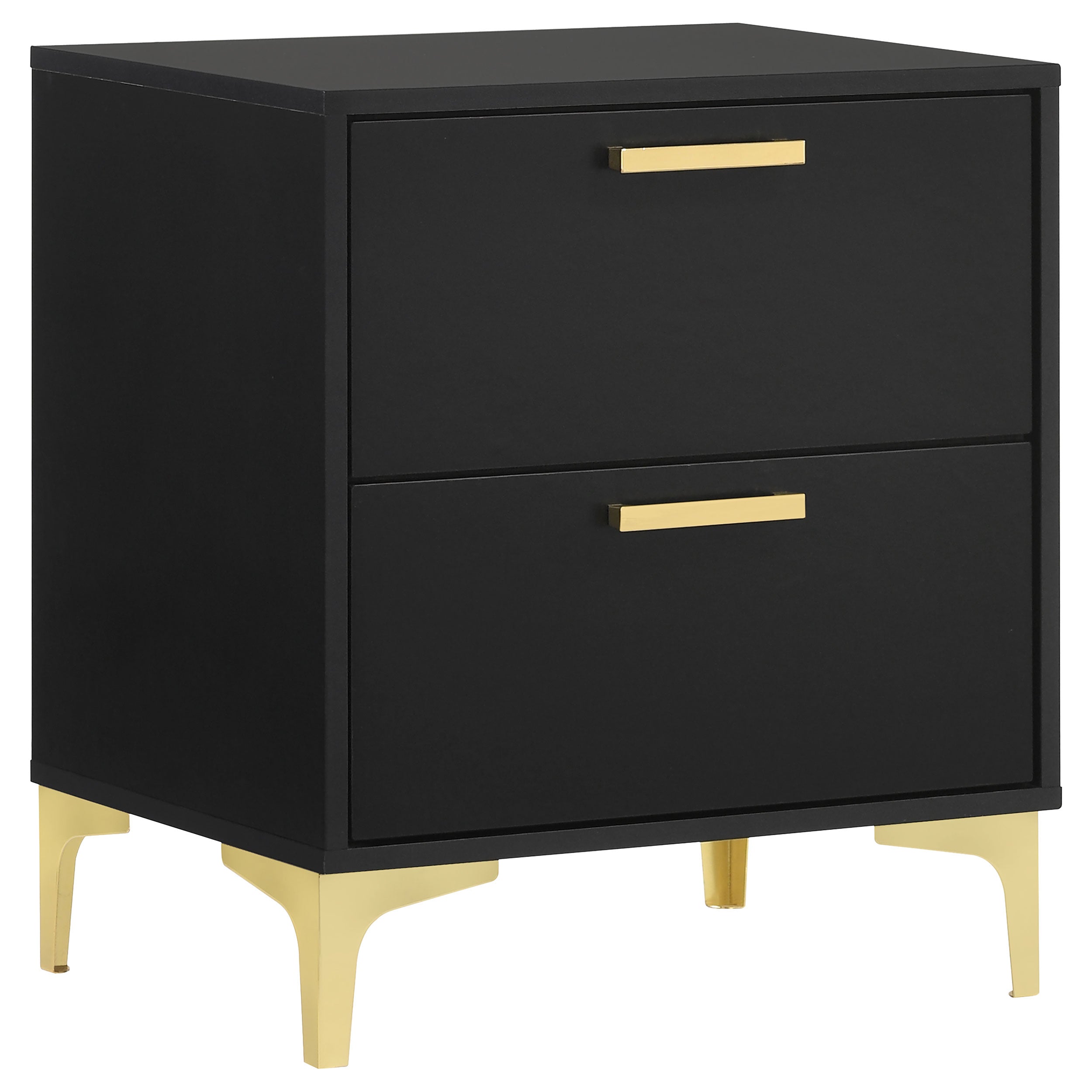 Coaster Kendall 2-drawer Nightstand Black and Gold Default Title