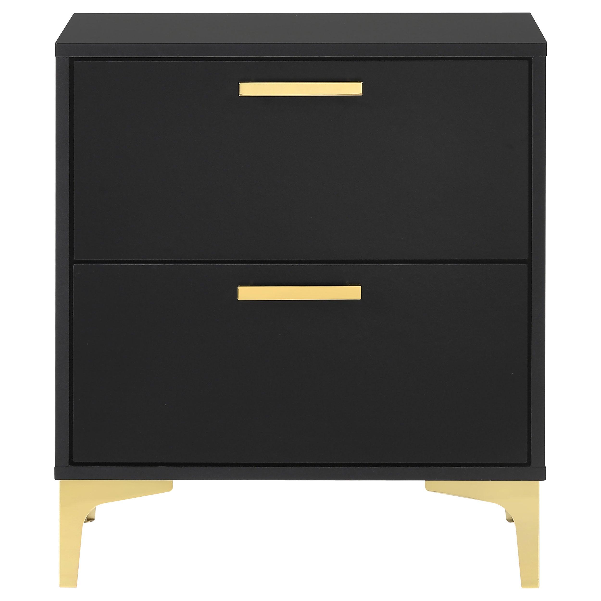 Coaster Kendall 2-drawer Nightstand Black and Gold Default Title