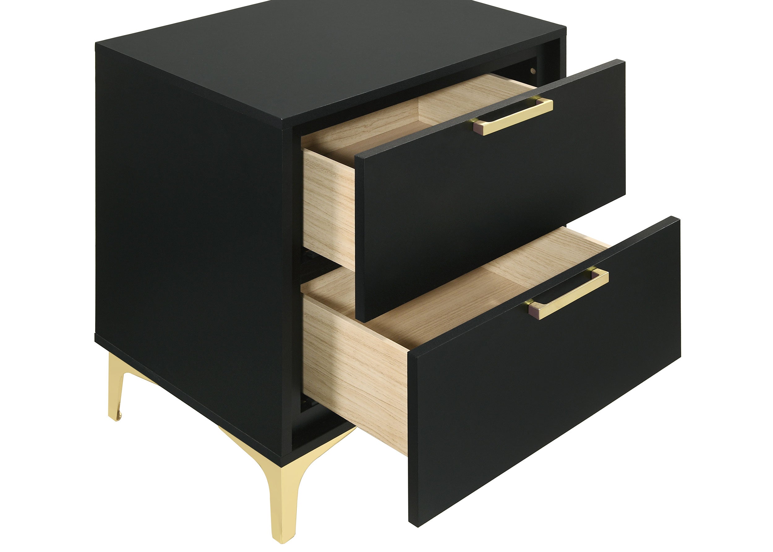 Coaster Kendall 2-drawer Nightstand Black and Gold Default Title