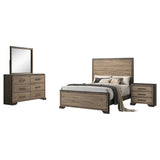 Coaster Baker Bedroom Set Brown and Light Taupe Eastern King Set of 4