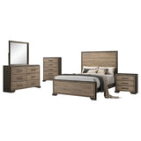 Coaster Baker Bedroom Set Brown and Light Taupe Eastern King Set of 5