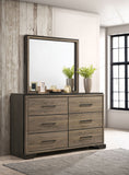 Coaster Baker 6-drawer Dresser with Mirror Brown and Light Taupe No Mirror