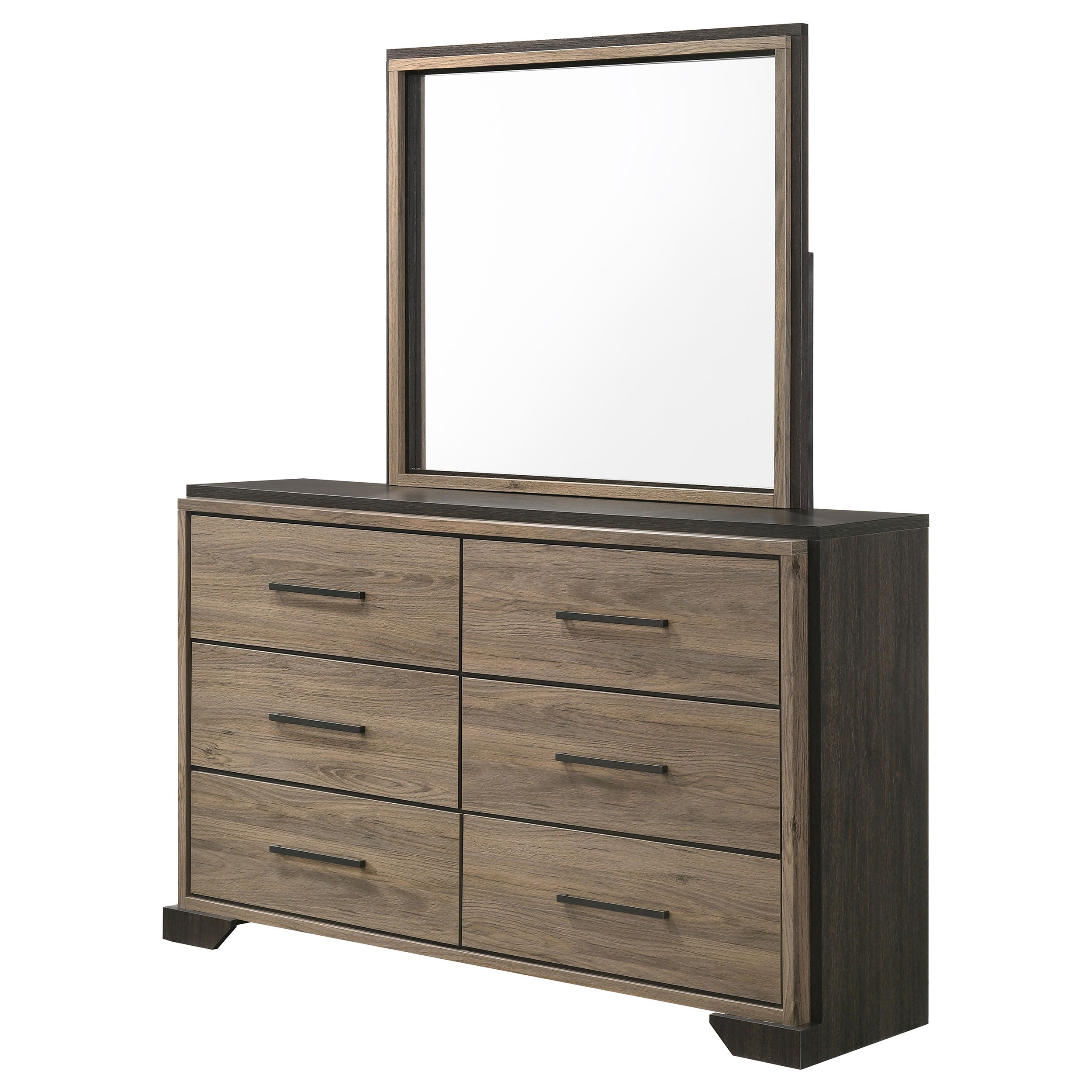 Coaster Baker 6-drawer Dresser with Mirror Brown and Light Taupe No Mirror