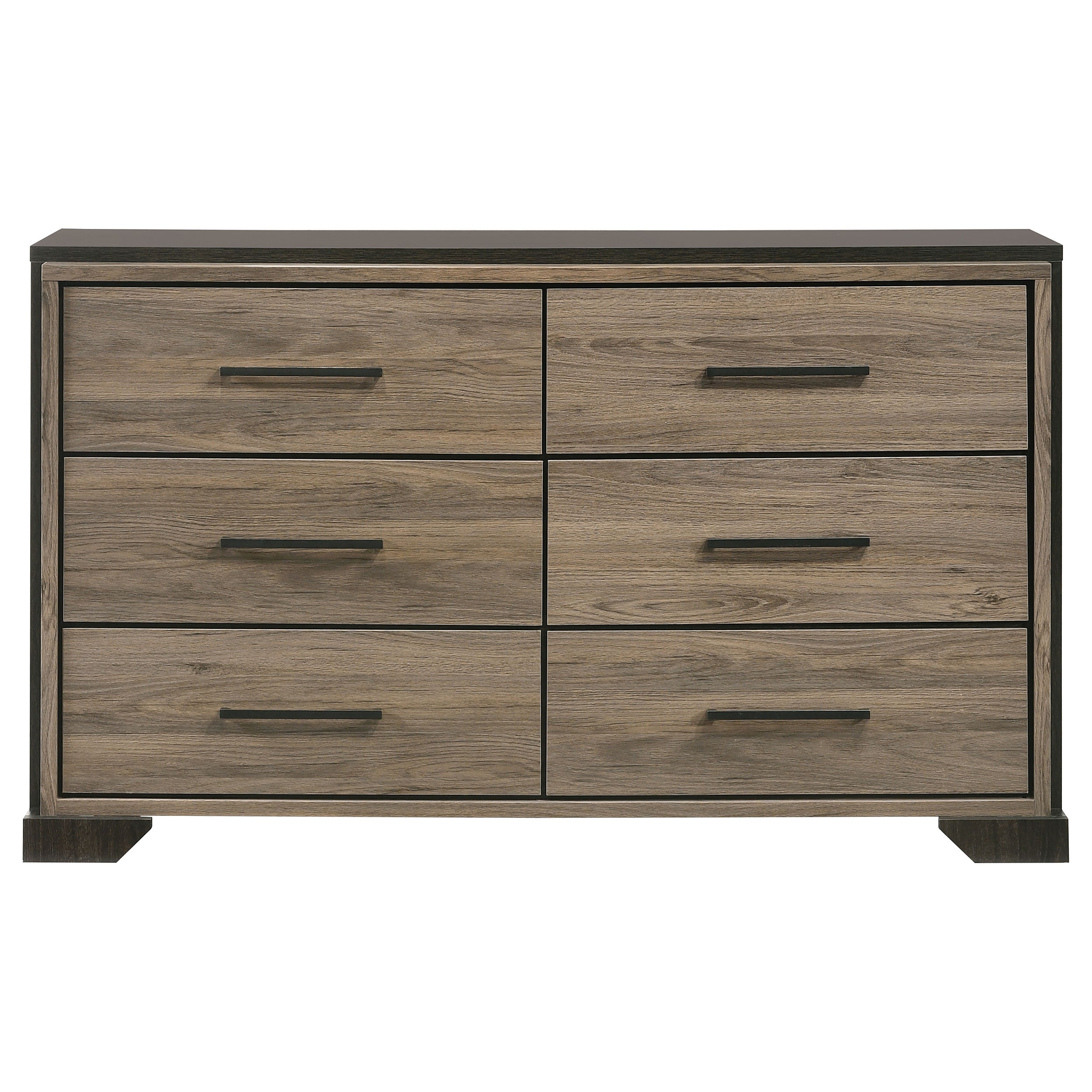 Coaster Baker 6-drawer Dresser with Mirror Brown and Light Taupe No Mirror