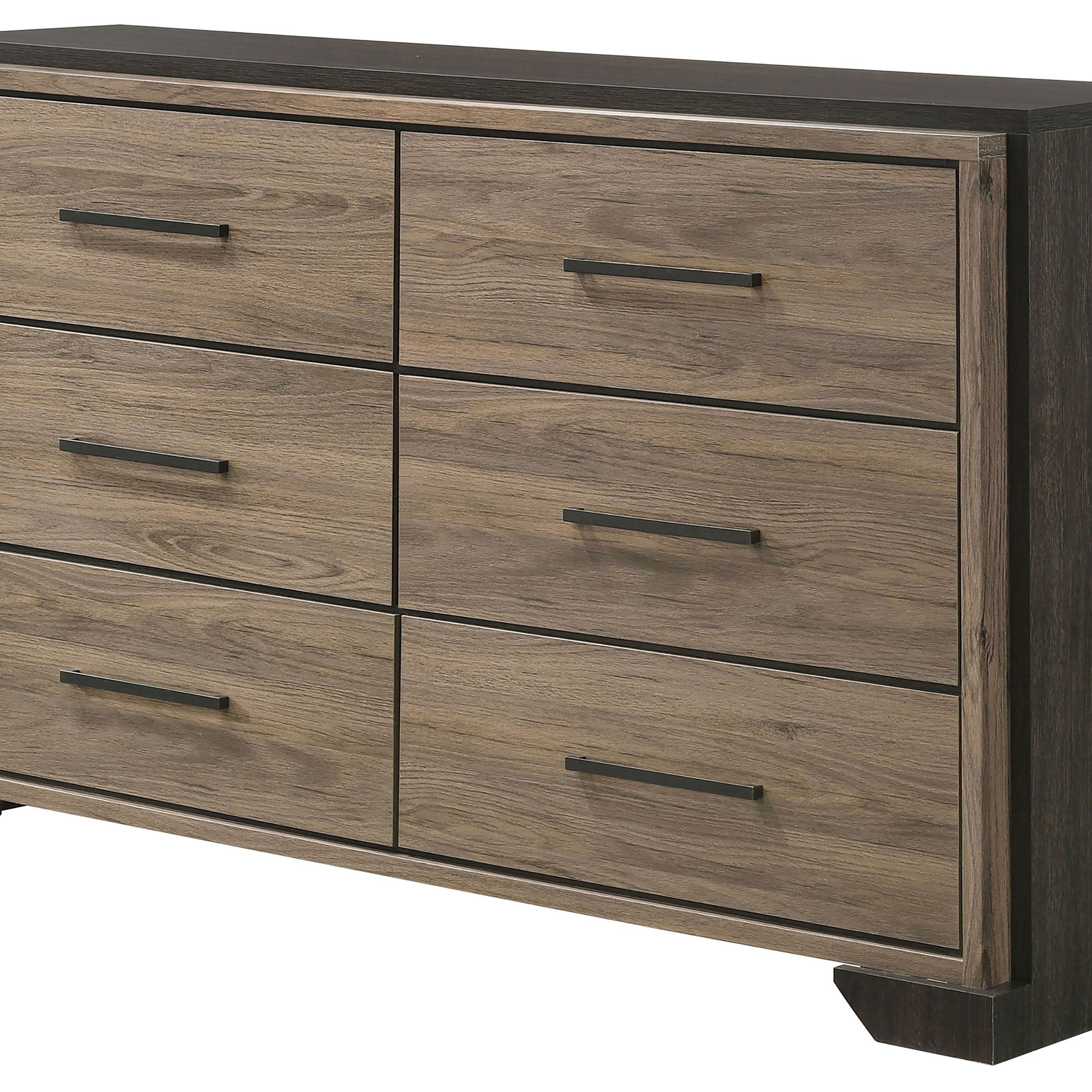 Coaster Baker 6-drawer Dresser with Mirror Brown and Light Taupe No Mirror