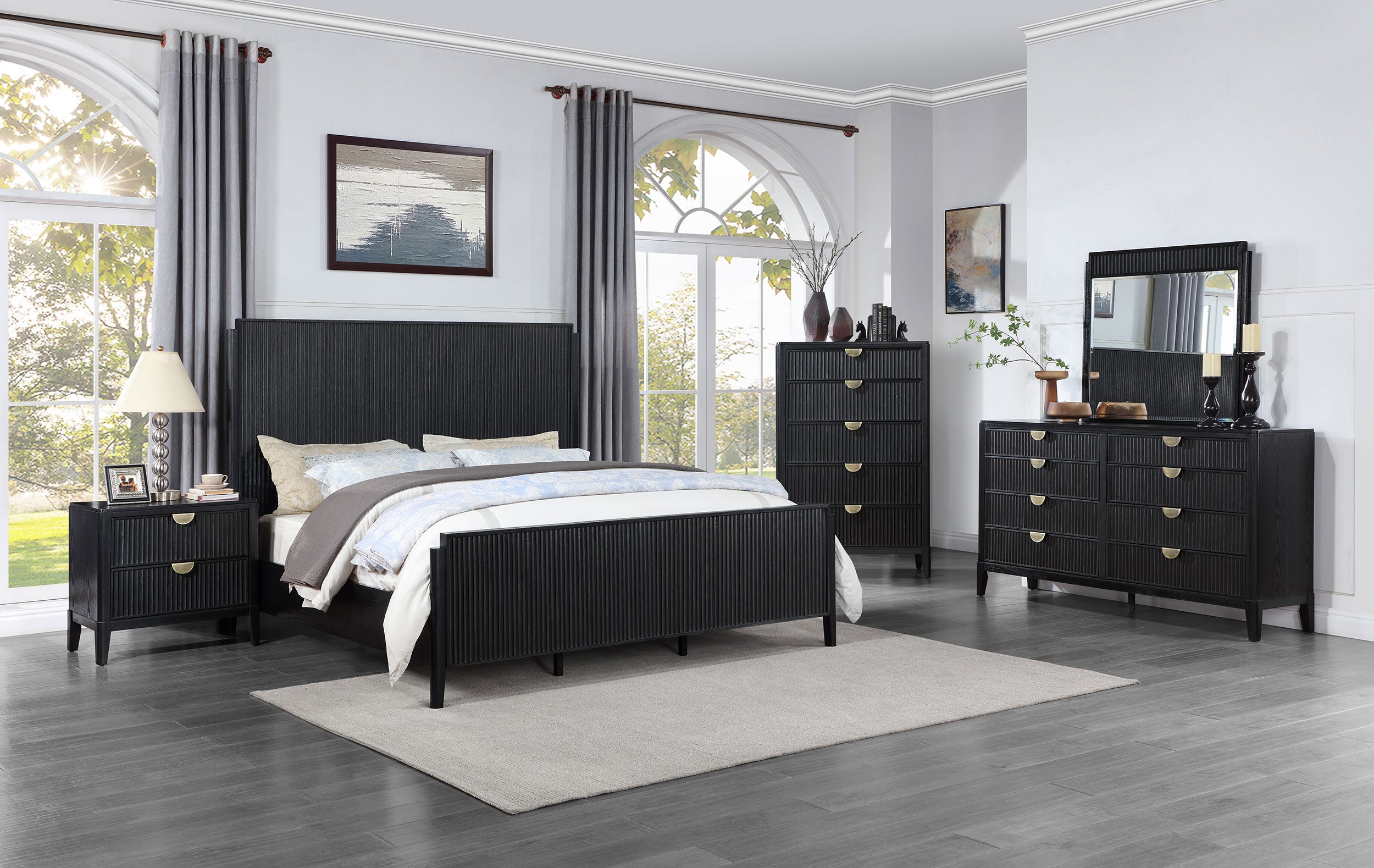 Coaster Brookmead Bedroom Set Black Cal King Set of 5