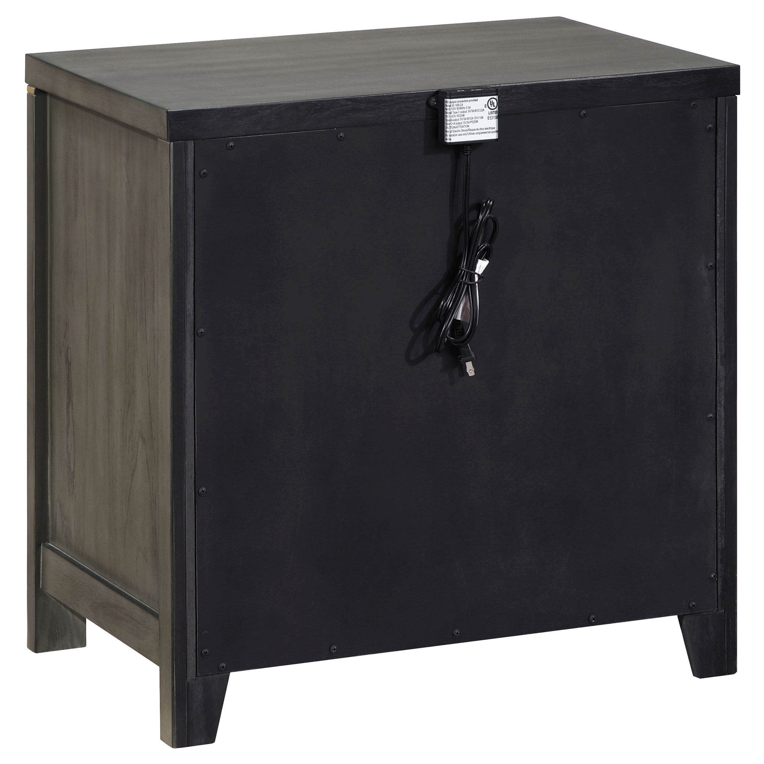 Coaster Kieran 2-drawer Nightstand Bedside Table Grey Default Title