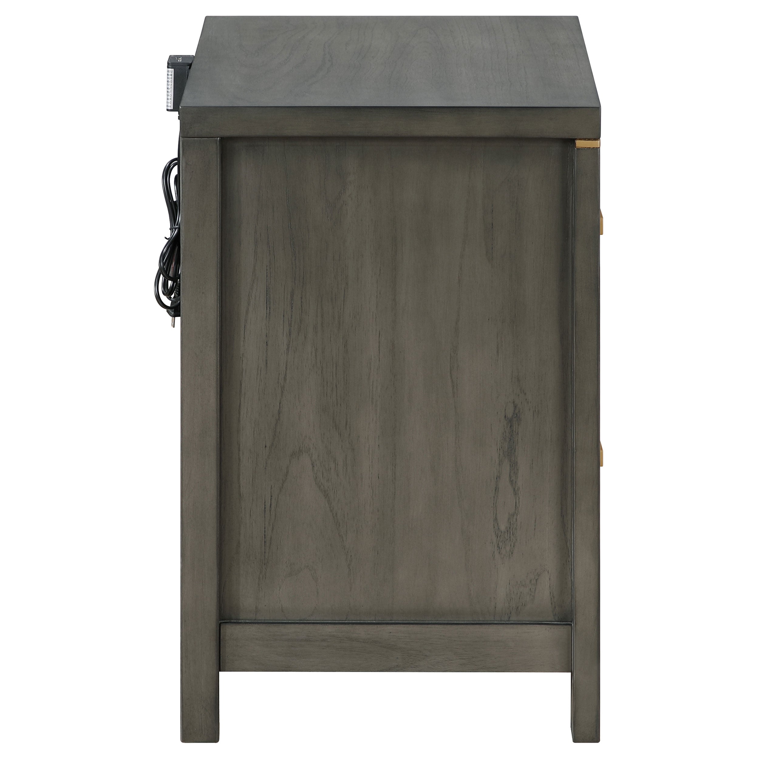 Coaster Kieran 2-drawer Nightstand Bedside Table Grey Default Title