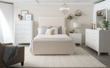 Coaster Anastasia Boucle Upholstered Bedroom Set Pearl White and Beige Queen Set of 5