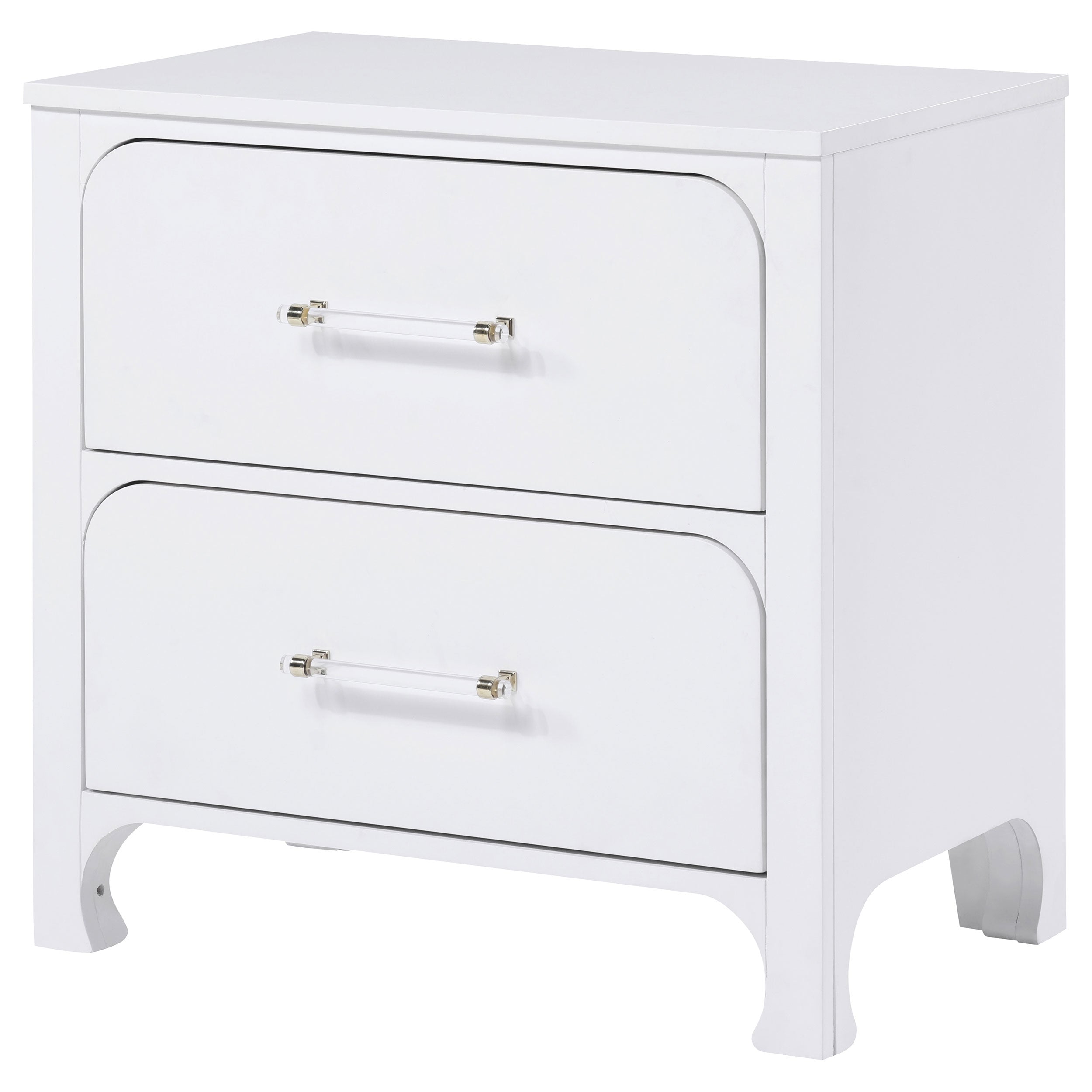 Coaster Anastasia 2-drawer Nightstand Bedside Table Pearl White Default Title