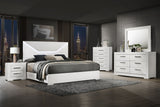 Ives   Bedroom Set White High Gloss