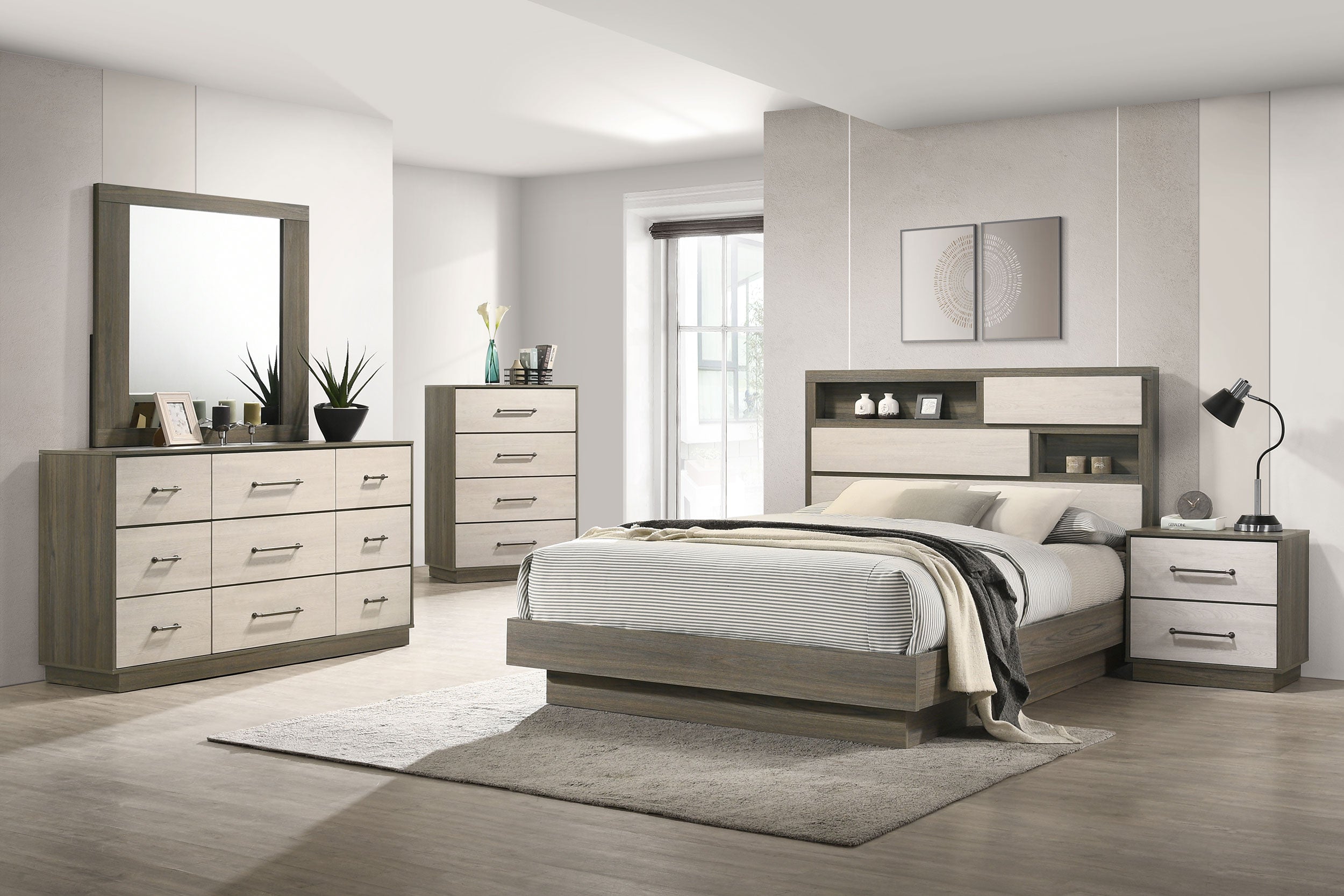 Fenwick   Bedroom Set Grey Oak