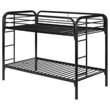 Coaster Morgan Twin Over Twin Bunk Bed Black Default Title