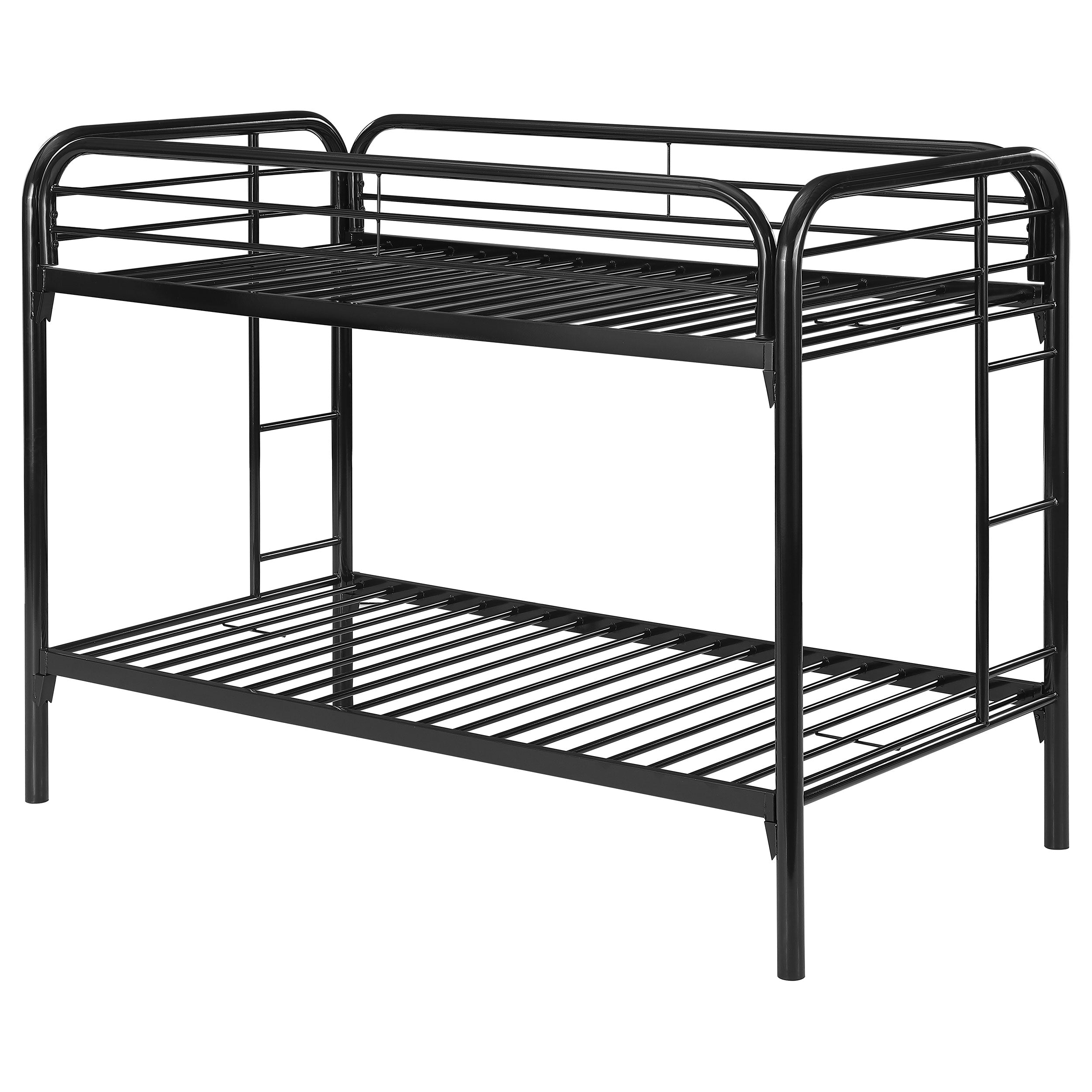 Coaster Morgan Twin Over Twin Bunk Bed Black Default Title