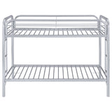 Coaster Morgan Twin Over Twin Bunk Bed Silver Default Title