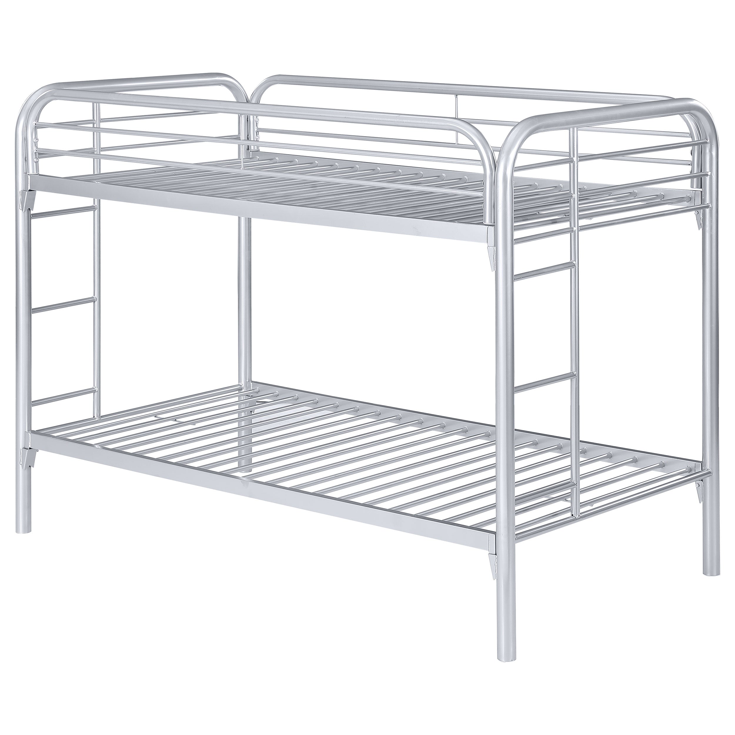 Coaster Morgan Twin Over Twin Bunk Bed Silver Default Title