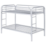 Coaster Morgan Twin Over Twin Bunk Bed Silver Default Title