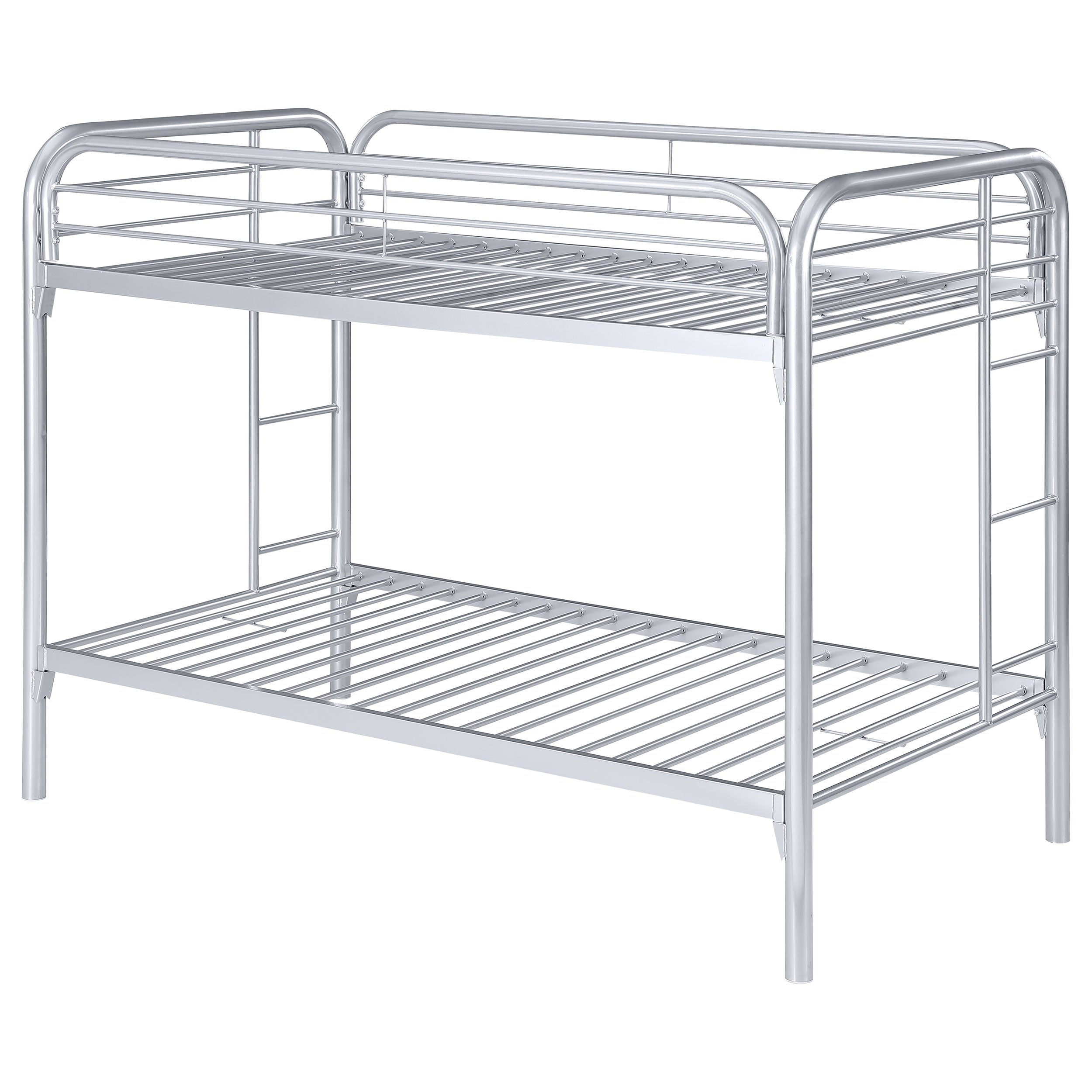 Coaster Morgan Twin Over Twin Bunk Bed Silver Default Title