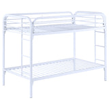 Coaster Morgan Twin Over Twin Bunk Bed White Default Title