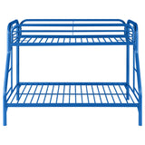 Coaster Morgan Twin Over Full Bunk Bed Blue Default Title