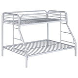 Coaster Morgan Twin Over Full Bunk Bed Silver Default Title