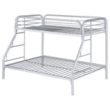 Coaster Morgan Twin Over Full Bunk Bed Silver Default Title