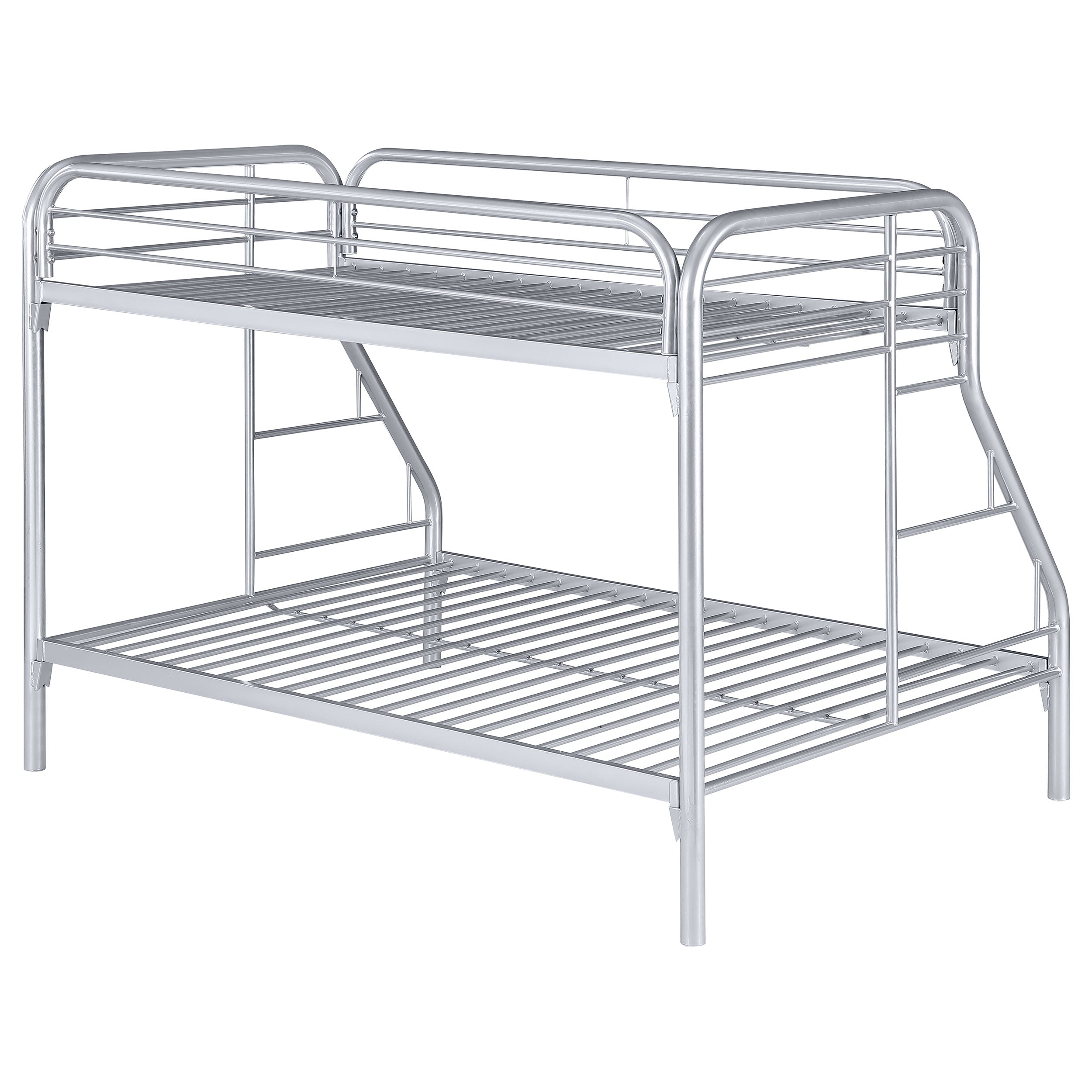 Coaster Morgan Twin Over Full Bunk Bed Silver Default Title