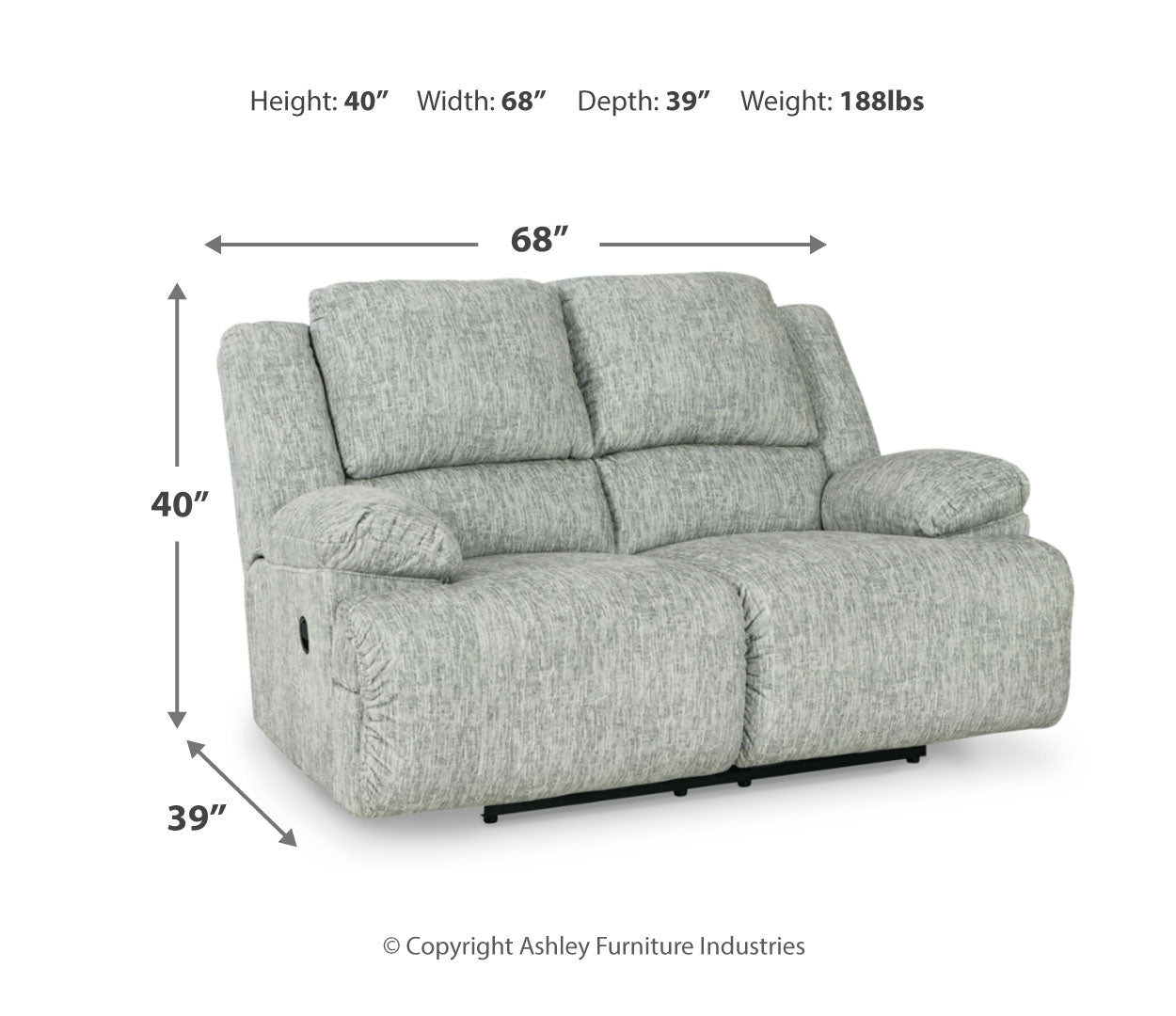 McClelland Sofa, Loveseat and Recliner