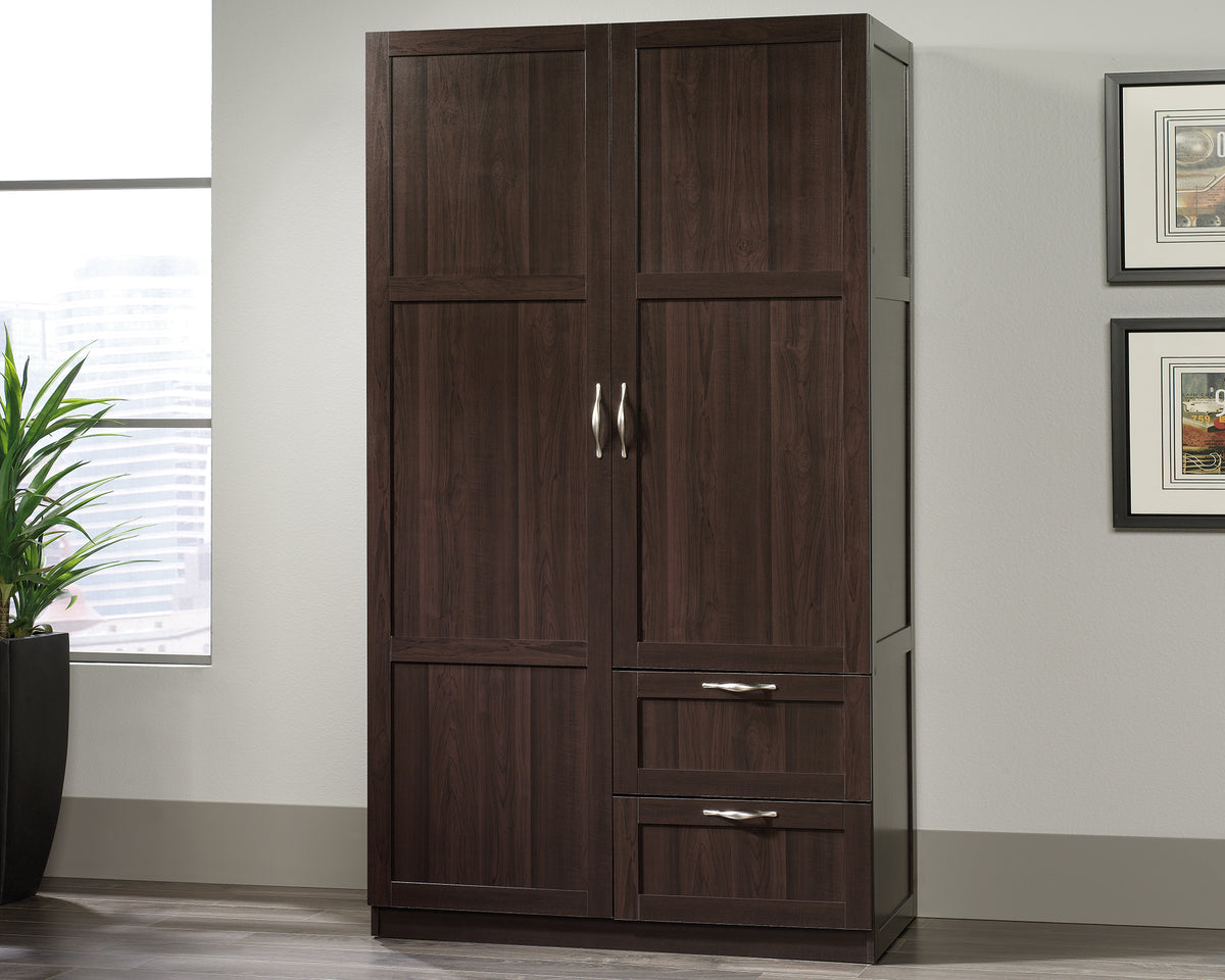 Sauder Select Wardrobe/Storage Cabinet Cinnamon Cherry