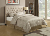 Coaster Chloe Tufted Upholstered Headboard Oatmeal Default Title