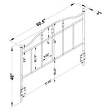 Coaster Loane / Full Metal Arched Headboard White Default Title