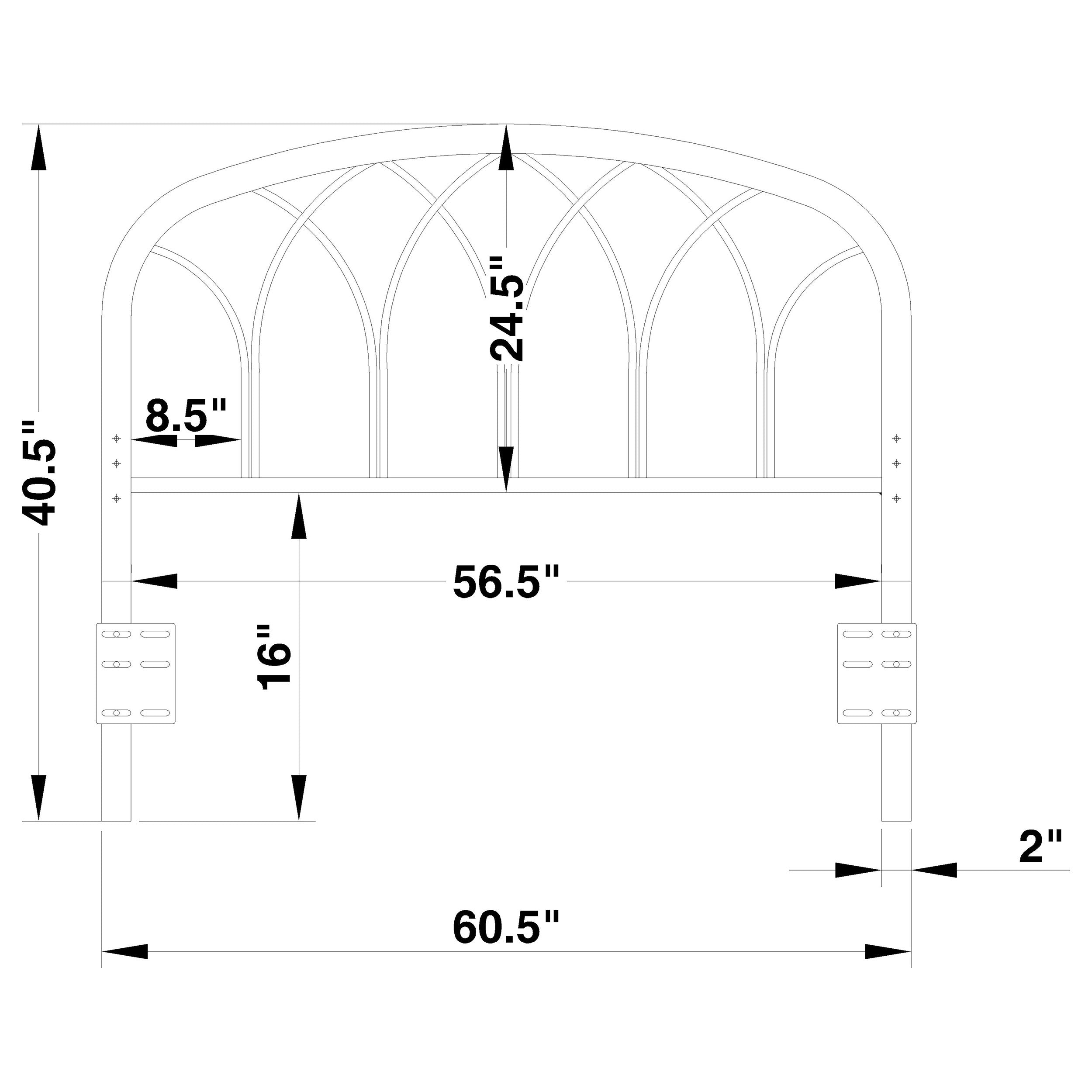 Coaster Anderson / Full Arched Headboard Black Default Title