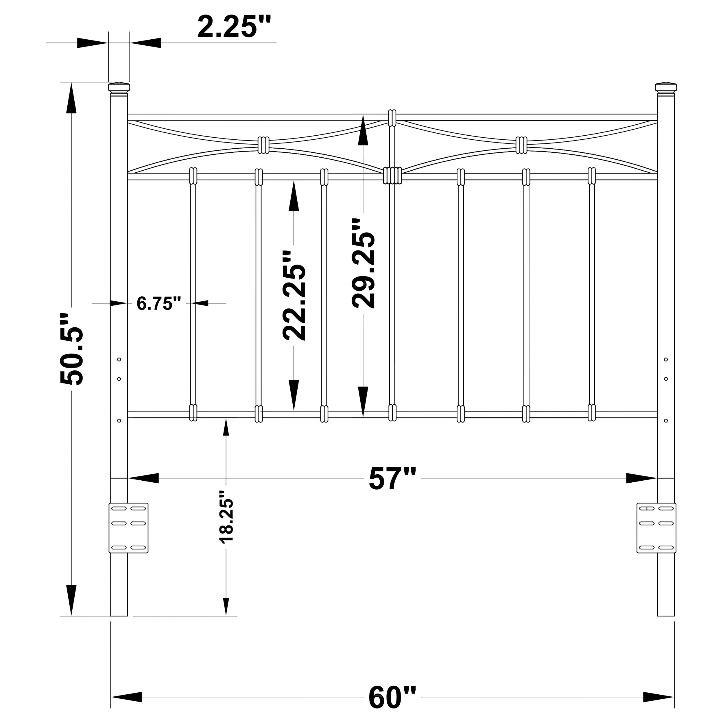 Coaster Lane / Full Metal Headboard Rustic Bronze Default Title