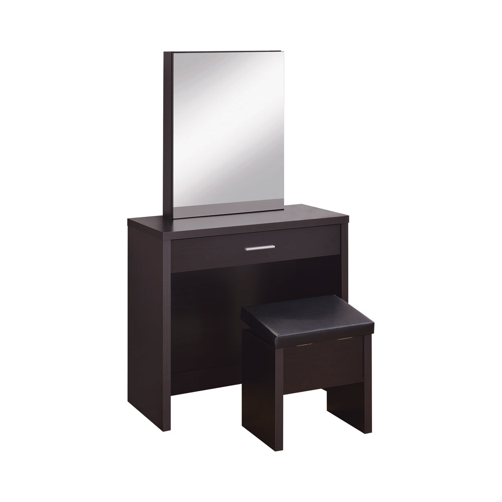 Coaster Harvey 2-piece Vanity Set with Lift-Top Stool Cappuccino Default Title