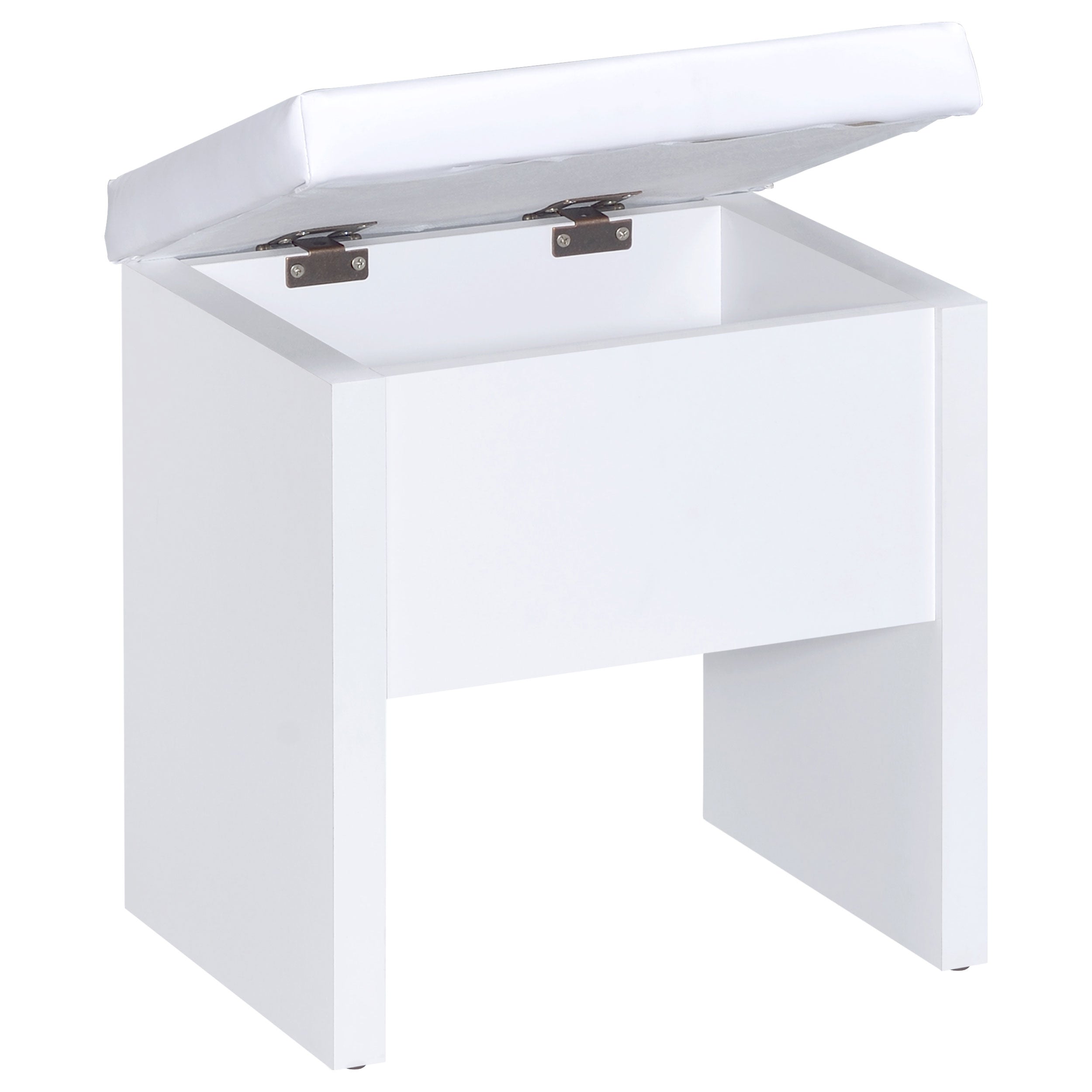 Coaster Harvey 2-piece Vanity Set with Lift-Top Stool White Default Title