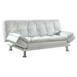 Coaster Dilleston Tufted Back Upholstered Sofa Bed White Default Title