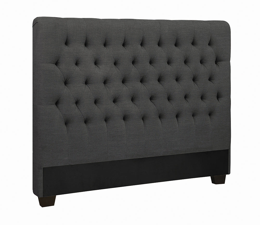 Coaster Chloe Tufted Upholstered Full Headboard Charcoal Default Title