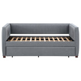 Coaster Brodie Upholstered Twin Daybed with Trundle Grey Default Title