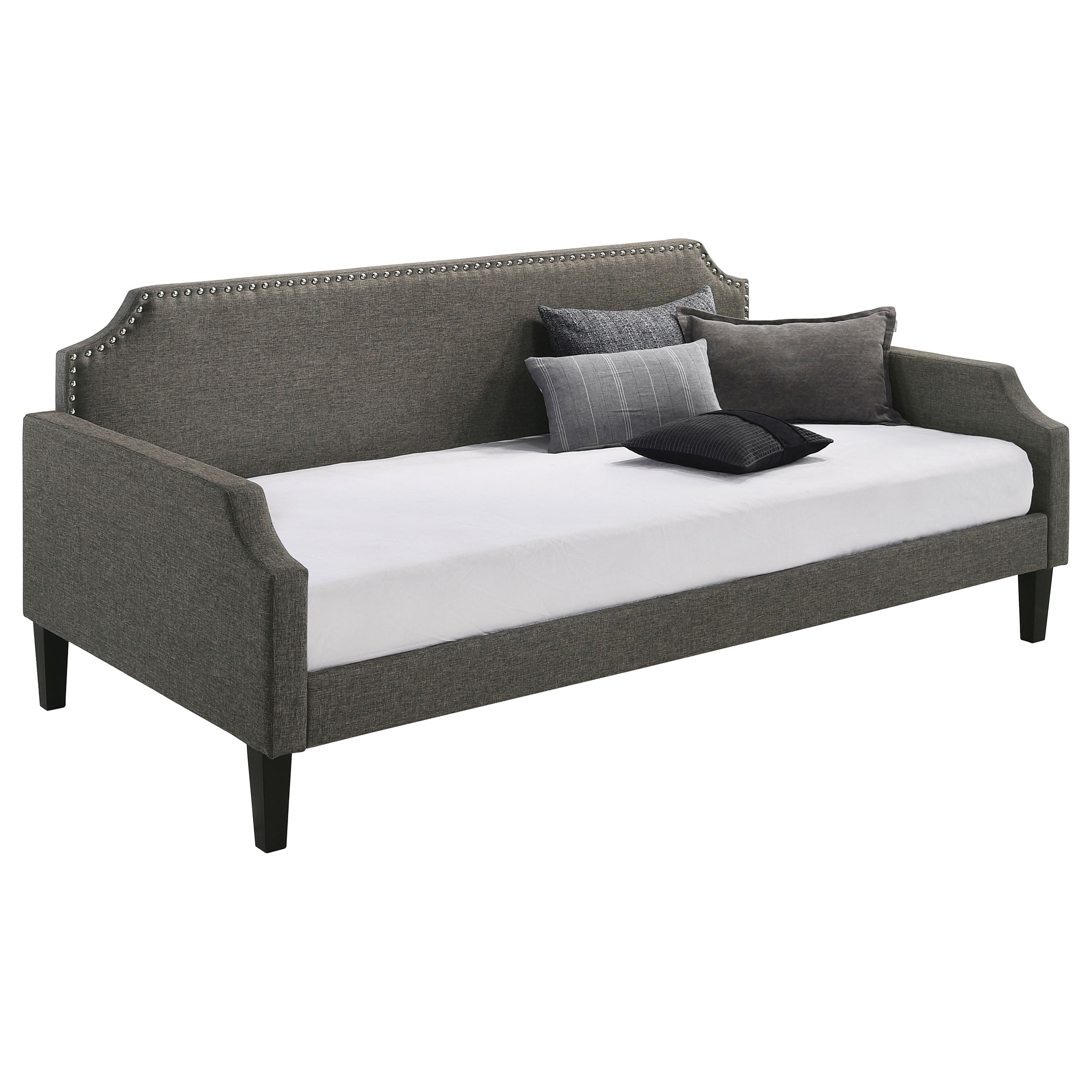 Coaster Olivia Upholstered Twin Daybed with Nailhead Trim Grey