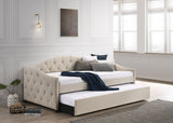 Coaster Sadie Upholstered Twin Daybed with Trundle Beige