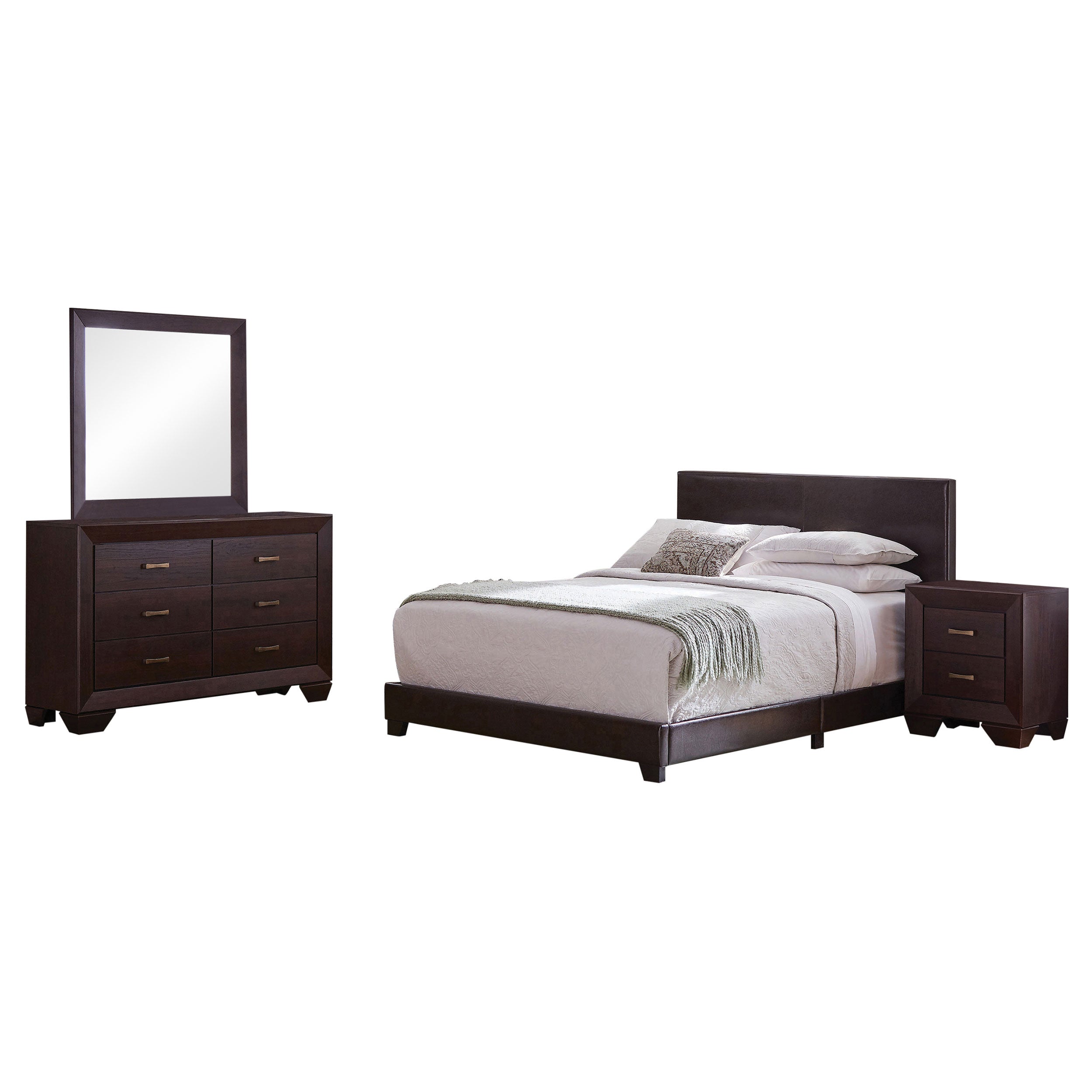 Coaster Dorian Bedroom Set Brown and Dark Cocoa Full Set of 4