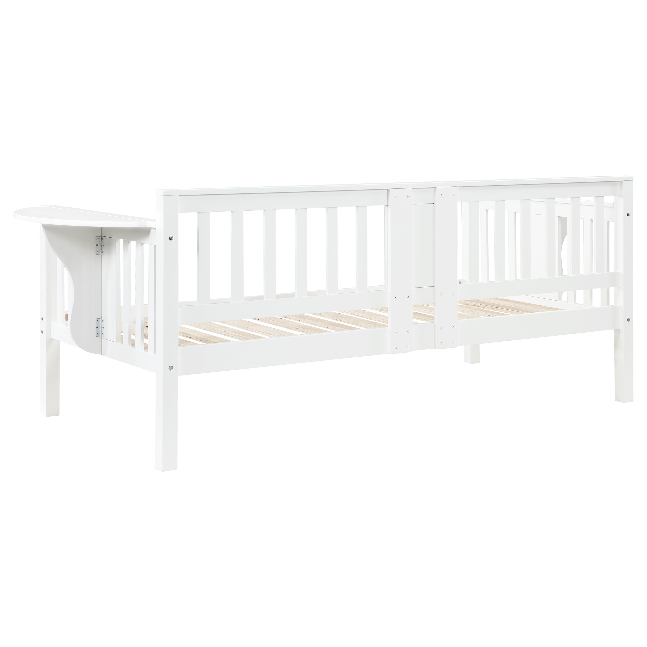 Coaster Bethany Wood Twin Daybed with Drop-down Tables White Grey