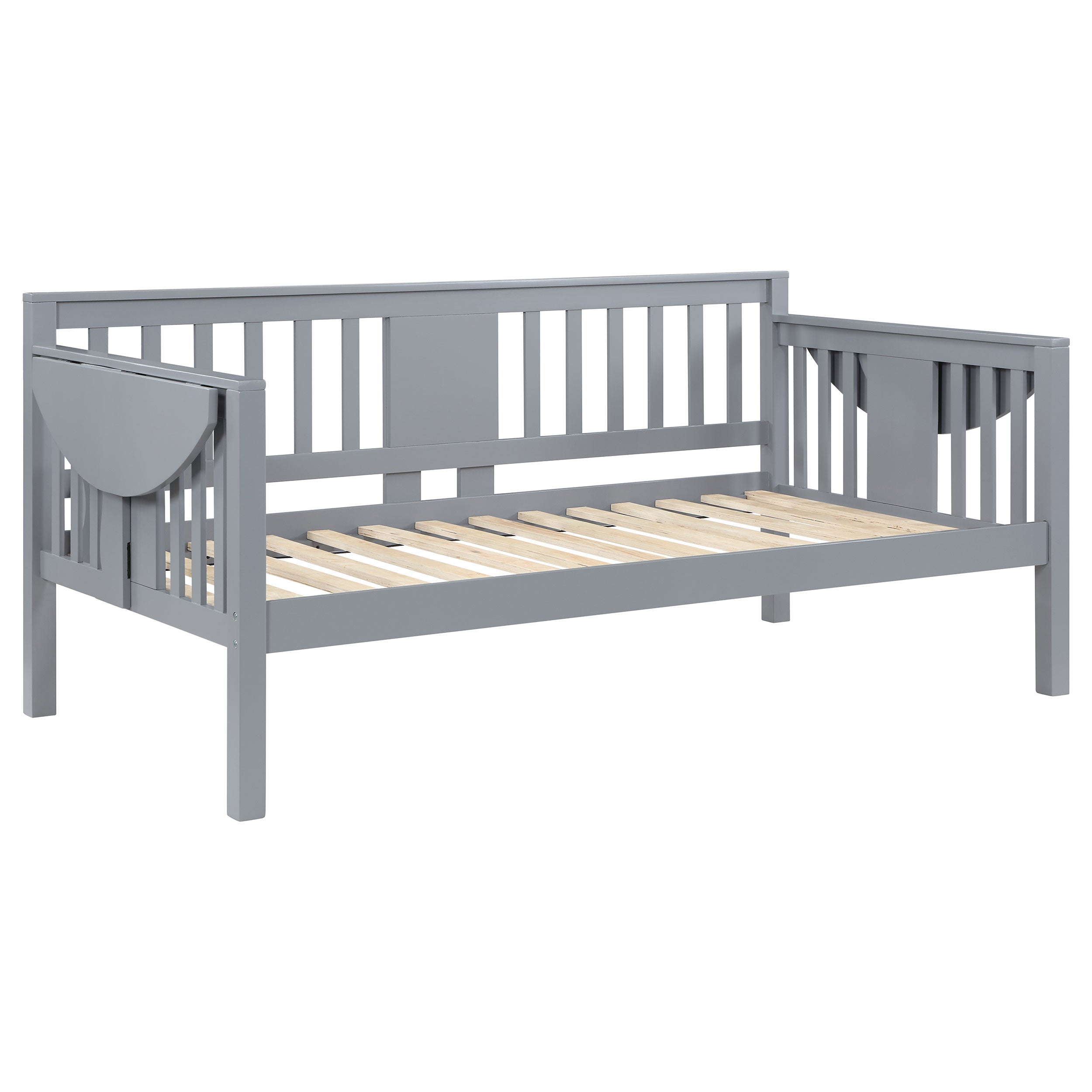 Coaster Bethany Wood Twin Daybed with Drop-down Tables White Grey