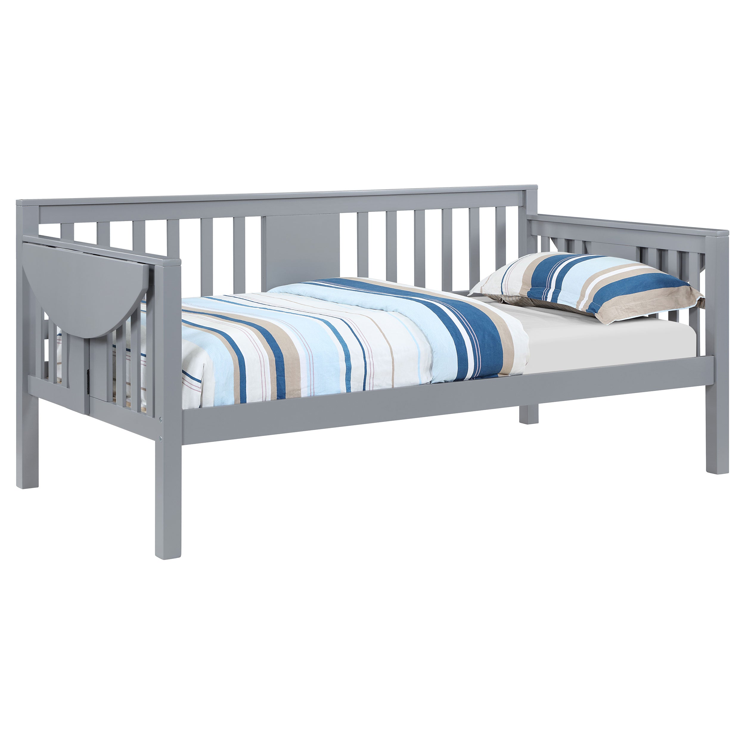 Coaster Bethany Wood Twin Daybed with Drop-down Tables White Grey