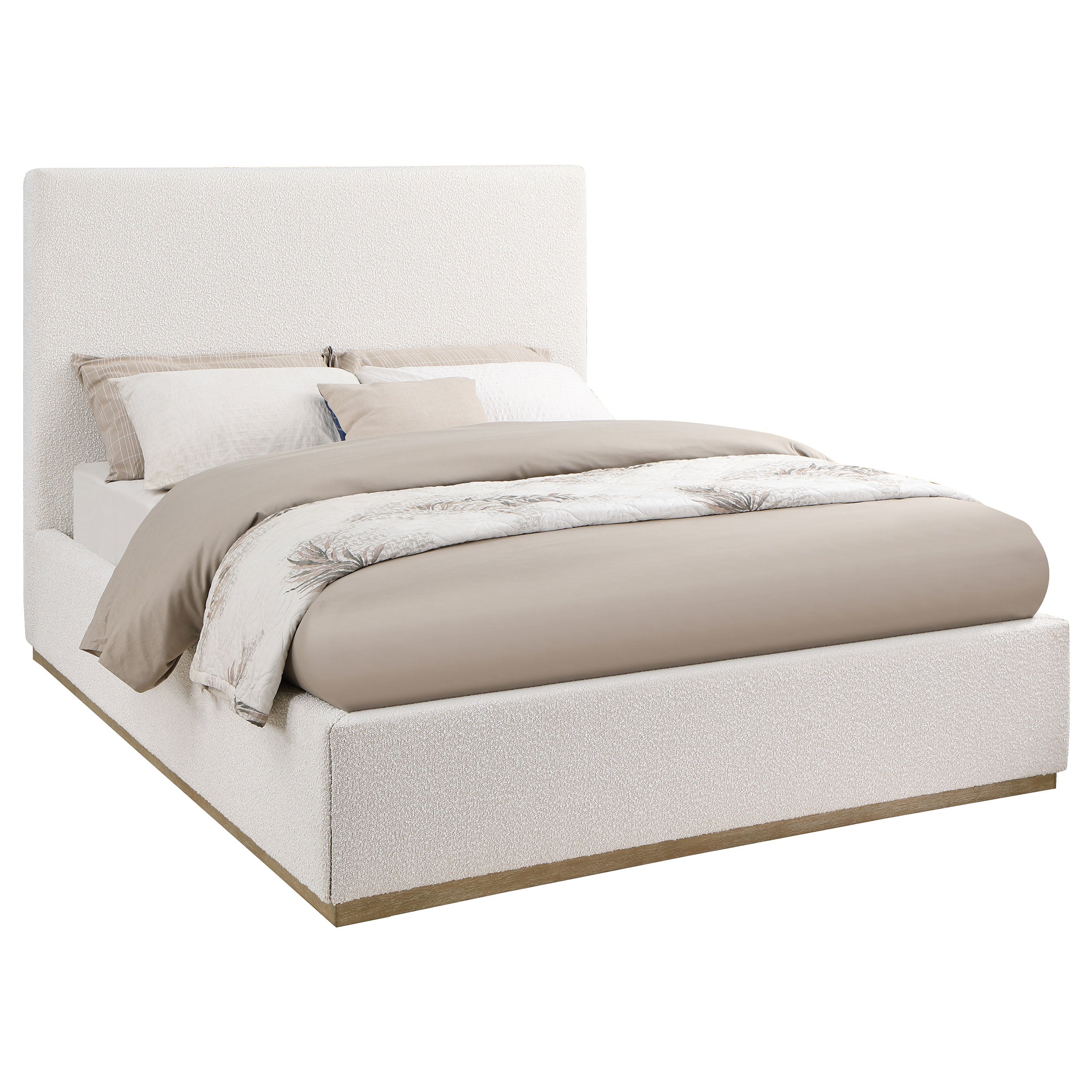 Coaster Knox Upholstered Platform Bed Cream King